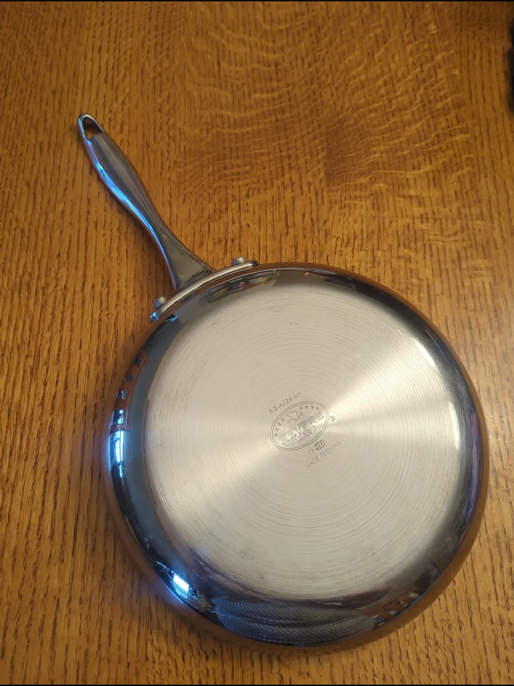 Revere Ware │ SX 02f Frying Pan Skillet 9.5” Diameter High Grade Stainless Steel